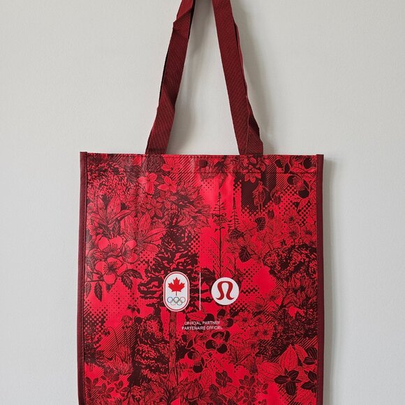 4 x New LULULEMON Multicolor TEAM CANADA Reusable Shopping Bag Large - Picture 4 of 9
